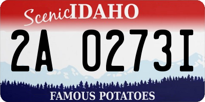 ID license plate 2A0273I
