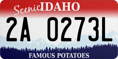 ID license plate 2A0273L