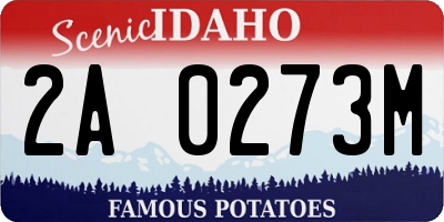 ID license plate 2A0273M