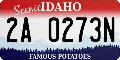 ID license plate 2A0273N