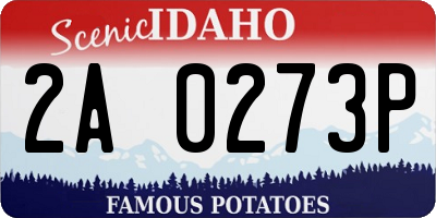ID license plate 2A0273P