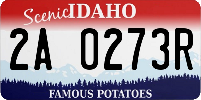 ID license plate 2A0273R