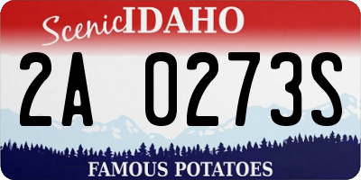 ID license plate 2A0273S