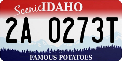 ID license plate 2A0273T