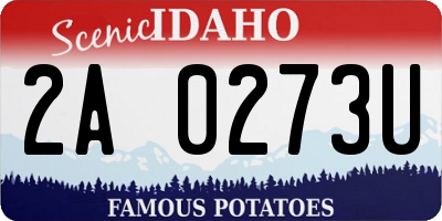 ID license plate 2A0273U