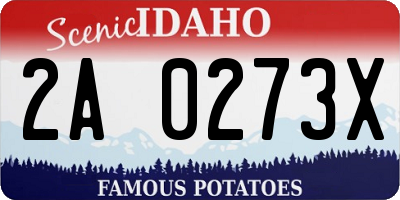 ID license plate 2A0273X