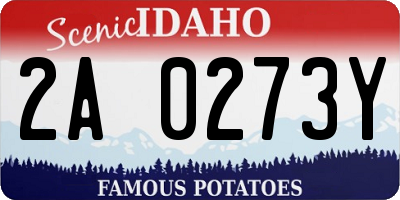 ID license plate 2A0273Y
