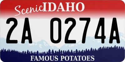ID license plate 2A0274A