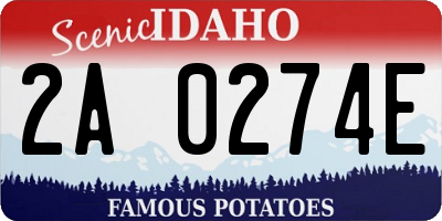 ID license plate 2A0274E