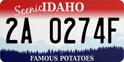 ID license plate 2A0274F