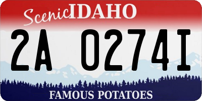 ID license plate 2A0274I
