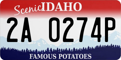 ID license plate 2A0274P