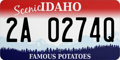 ID license plate 2A0274Q