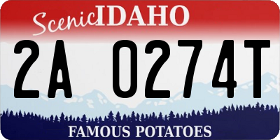 ID license plate 2A0274T