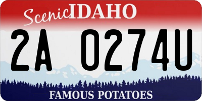 ID license plate 2A0274U