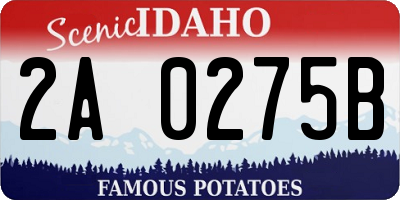 ID license plate 2A0275B