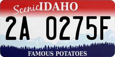 ID license plate 2A0275F