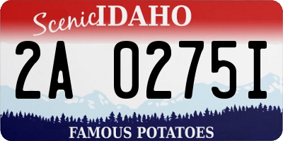 ID license plate 2A0275I