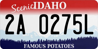 ID license plate 2A0275L