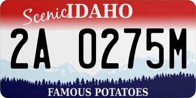 ID license plate 2A0275M