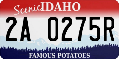 ID license plate 2A0275R