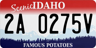 ID license plate 2A0275V