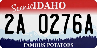 ID license plate 2A0276A