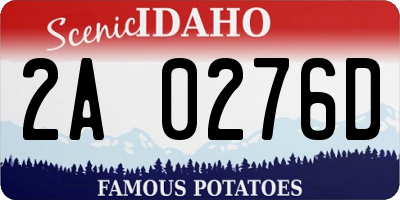 ID license plate 2A0276D