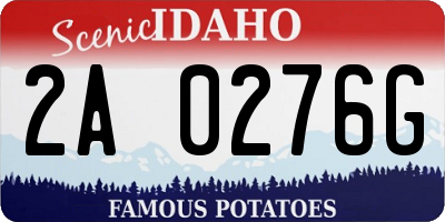 ID license plate 2A0276G