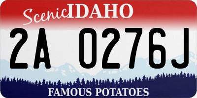 ID license plate 2A0276J