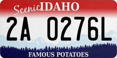 ID license plate 2A0276L