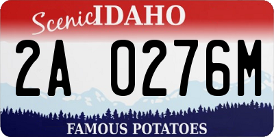 ID license plate 2A0276M