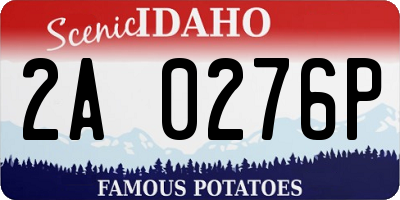 ID license plate 2A0276P