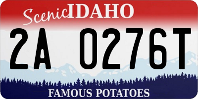 ID license plate 2A0276T