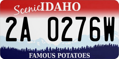 ID license plate 2A0276W