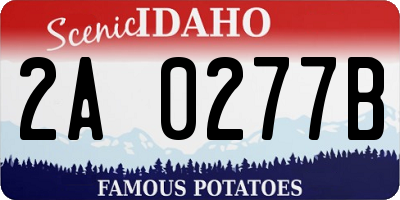 ID license plate 2A0277B