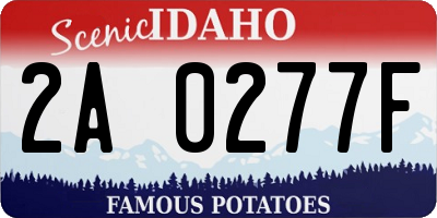 ID license plate 2A0277F