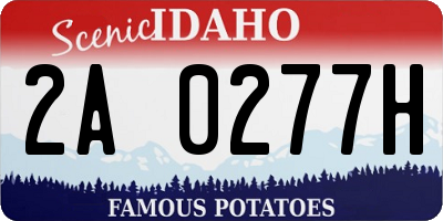 ID license plate 2A0277H