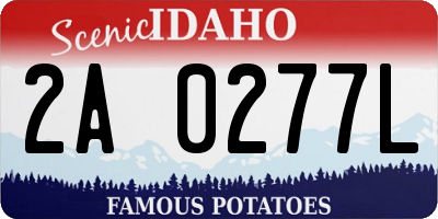 ID license plate 2A0277L