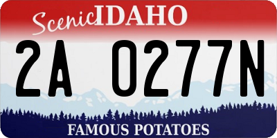 ID license plate 2A0277N