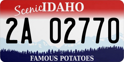 ID license plate 2A0277O