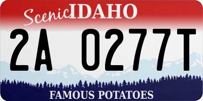 ID license plate 2A0277T