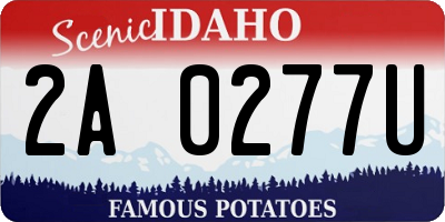 ID license plate 2A0277U