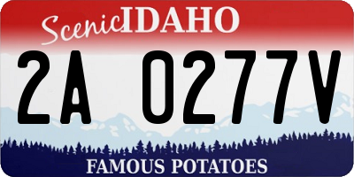 ID license plate 2A0277V