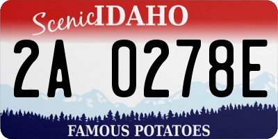 ID license plate 2A0278E