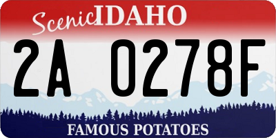 ID license plate 2A0278F