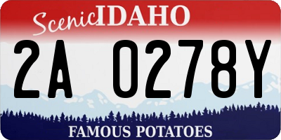 ID license plate 2A0278Y