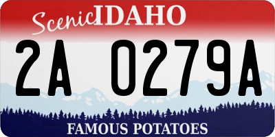ID license plate 2A0279A