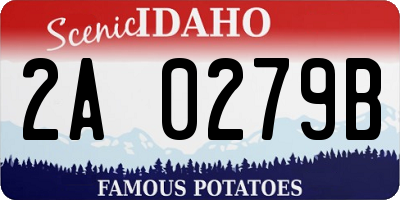 ID license plate 2A0279B