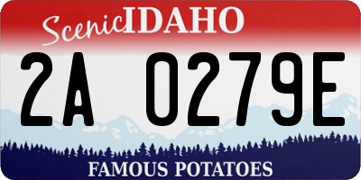 ID license plate 2A0279E